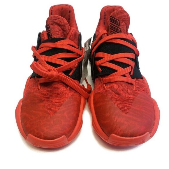 Adidas Mens Size 7 Harden Vol. 4 Basketball Shoes EF0999 Black Power Red - Picture 5 of 8